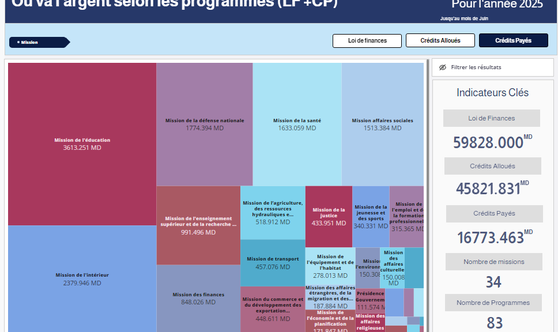 Où va l'argent : Selon les Programmes (LF/CP) 2025