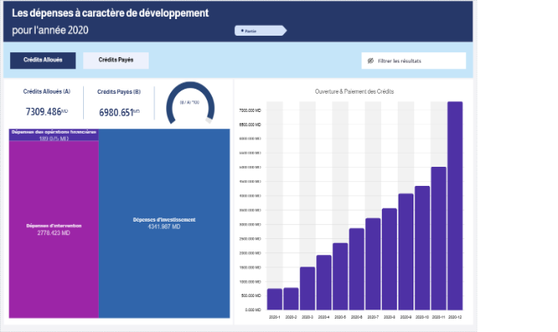 Les dépenses à caractère de développement pour l'année 2020